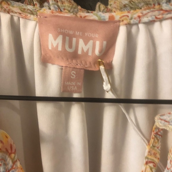 NWT Show Me Your Mumu Birdie mini dress Yellow Floral baby doll marigold… - Picture 3 of 3